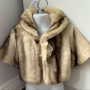 Faux Fur Boutique Kids Quarter Sleeve Coat Size 18 Months